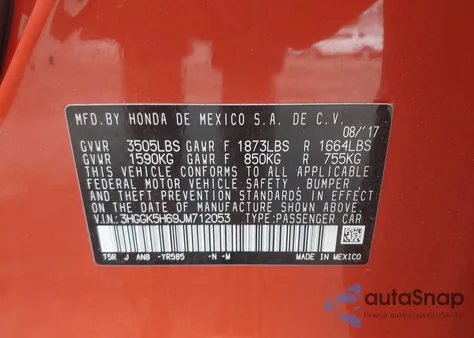 2018 Honda Fit Sport из США, поврежденный, VIN 3HGGK5H69JM712053